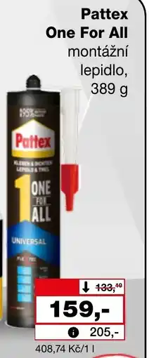 Ráj drogerie Pattex One For AllI montážní lepidlo nabídka