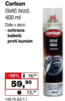 Ráj drogerie Carlson čistič brzd nabídka