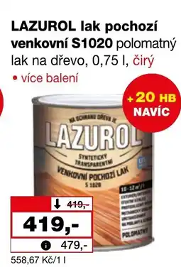 Ráj drogerie LAZUROL lak pochozí venkovní S102 nabídka