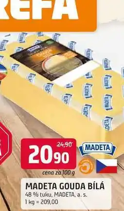 Trefa MADETA GOUDA BÍLÁ 48% tuku, 100g nabídka