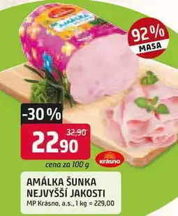 Trefa AMÁLKA ŠUNKA NEJVYŠŠÍ JAKOSTI MP Krásno, 100g nabídka