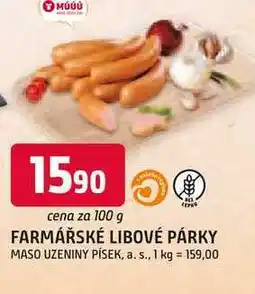 Trefa FARMÁŘSKÉ LIBOVÉ PÁRKY 100 g nabídka