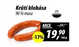 ZEMAN Krůtí klobása 90% masa, 100 g nabídka