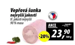 ZEMAN Vepřová šunka nejvyšší jakosti tř. jakosti nejvyšší 90% masa, 100 g nabídka