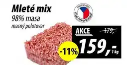 ZEMAN Mleté mix 98% masa masný polotovar, 1 kg nabídka