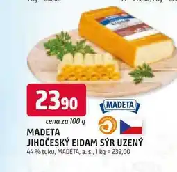 Trefa MADETA JIHOČESKÝ EIDAM SÝR UZENÝ 44% tuku, 100 g nabídka