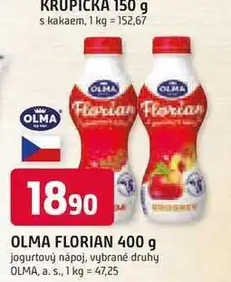 Trefa OLMA FLORIAN 400 g jogurtový nápoj, vybrané druhy nabídka