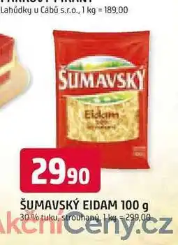 Trefa ŠUMAVSKÝ EIDAM 100 g 30% tuku, strouhaný nabídka