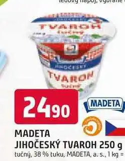 Trefa MADETA JIHOČESKÝ TVAROH 250 g tučný, 38% tuku nabídka