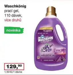 Ráj drogerie Waschkönig prací gel, 110 dávek, více druhů nabídka