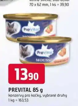 Trefa PREVITAL 85 g konzervy pro kočky, vybrané druhy nabídka