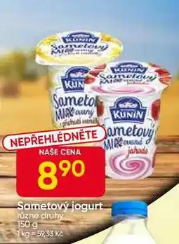 Hruška KUNÍN Sametový jogurt různé druhy 150 g nabídka