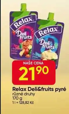 Hruška Relax Deli&fruits pyré různé druhy 170 g nabídka