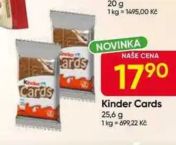 Hruška Kinder Cards 25,6 g nabídka