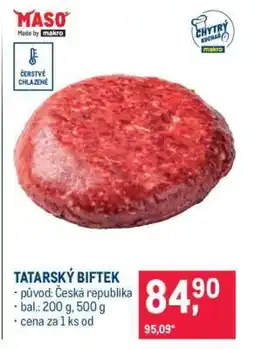 Makro Tatarský biftek nabídka
