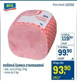Makro Dušená šunka standardní nabídka