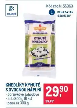Makro KNEDLÍKY KYNUTÉ S OVOCNOU NÁPLNÍ nabídka