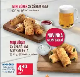 Makro MINI BÖREK SE ŠPENÁTEM A SÝREM FETA nabídka
