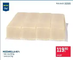 Makro Mozzarella 40 % nabídka