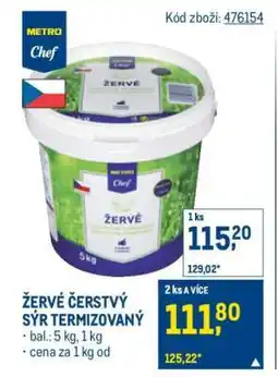 Makro ŽERVÉ ČERSTVÝ SÝR TERMIZOVANÝ nabídka