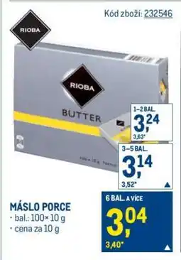 Makro MÁSLO PORCE nabídka