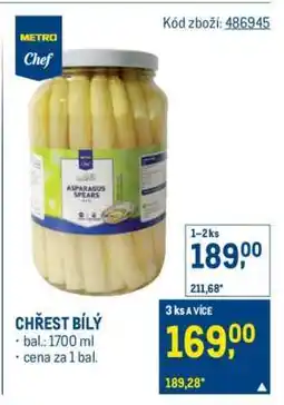 Makro Chřest bílý nabídka