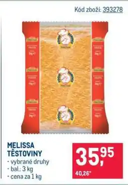 Makro Melissa těstoviny nabídka