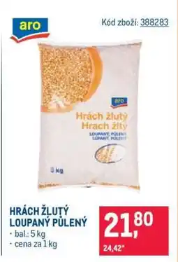 Makro Hrách žlutý loupaný půlený nabídka