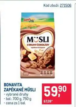 Makro Bonavita zapékané müsli nabídka