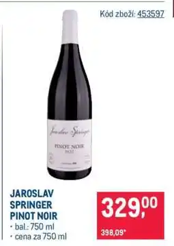 Makro JAROSLAV SPRINGER PINOT NOIR nabídka