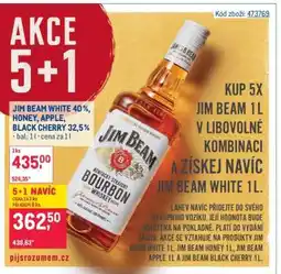 Makro JIM BEAM WHITE 40 %, HONEY, APPLE, BLACK CHERRY 32,5 % nabídka