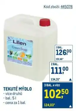 Makro Tekuté mýdlo nabídka