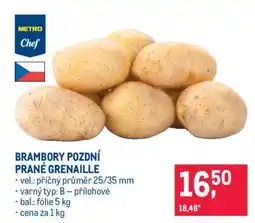 Makro BRAMBORY POZDNÍ PRANÉ GRENAILLE nabídka