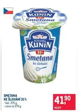 Makro Smetana ke šlehání 31 % nabídka