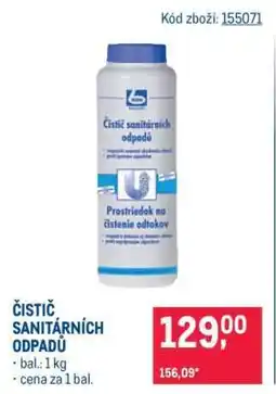 Makro Čistič sanitárních odpadů nabídka