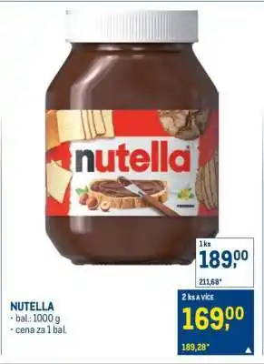 Makro Nutella nabídka