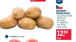 Makro BRAMBORY POZDNÍ PRANÉ nabídka