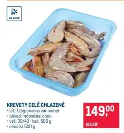 Makro KREVETY CELÉ CHLAZENÉ nabídka
