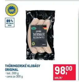 Makro THÜRINGERSKÉ KLOBÁSY ORIGINAL nabídka