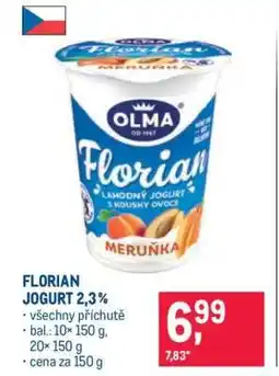 Makro Florian jogurt 2,3 % nabídka