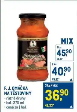 Makro F. J. OMÁČKA NA TĚSTOVINY nabídka