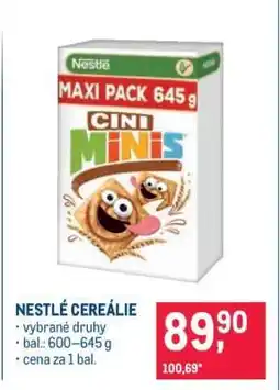 Makro Nestlé cereálie nabídka