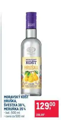 Makro MORAVSKÝ KOŠT HRUŠKA, ŠVESTKA 38%, MERUŇKA 35% nabídka