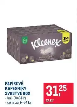 Makro PAPÍROVÉ KAPESNÍKY 3VRSTVÉ BOX nabídka