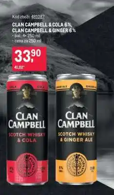 Makro CLAN CAMPBELL & COLA 6%, CLAN CAMPBELL & GINGER 6% nabídka