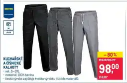 Makro KUCHAŘSKÉ A ČÍŠNICKÉ KALHOTY nabídka