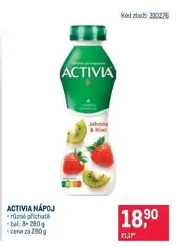 Makro Activia nápoj nabídka