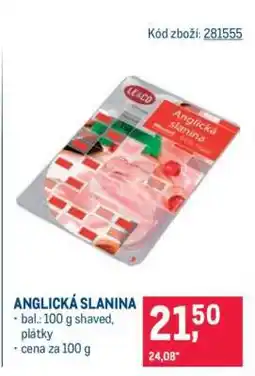 Makro Anglická slanina nabídka