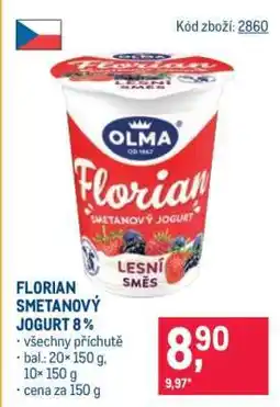 Makro Florian smetanový jogurt 8 % nabídka