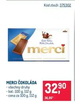 Makro Merci Čokoláda nabídka